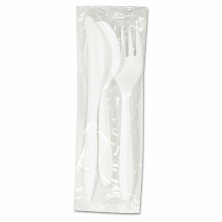 RAZOREDGE Three-Piece Cutlery Kit, White - Polypropylene - Fork- Knife -Teaspoon RA3194254